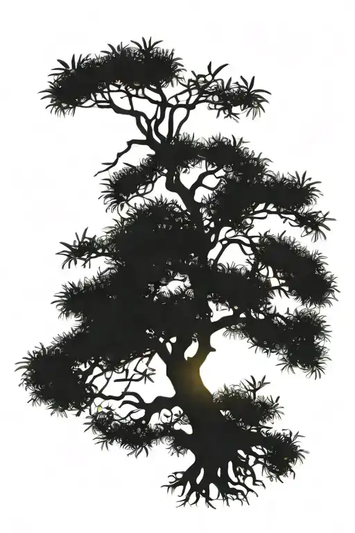 Olive Tree Silhouette Formed