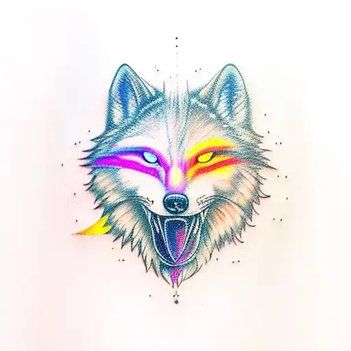 Skoll And Hati Chasing The Moon And Sun With Colors In Their Eyes For A Forearm Zone