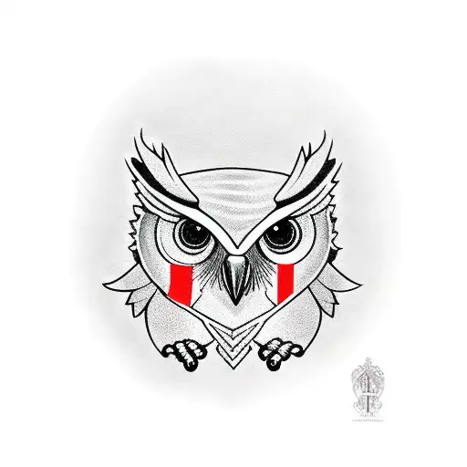 Puerto Rican Owl Holding Puerto Rican Flag
