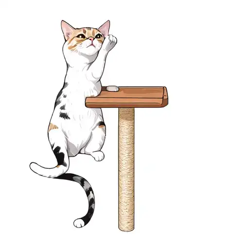 A Cat Scratching Post