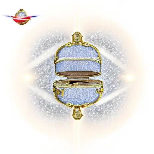 Treasure Chest With Diamonds Sparkles With Space For Names Inside