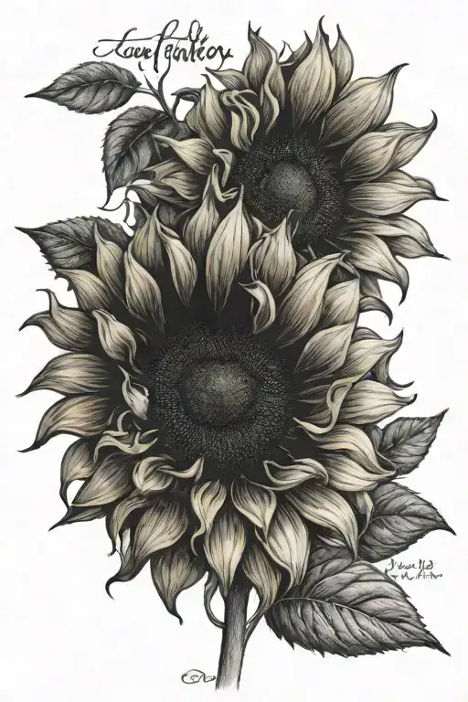 Sunflower With Words Family Matters