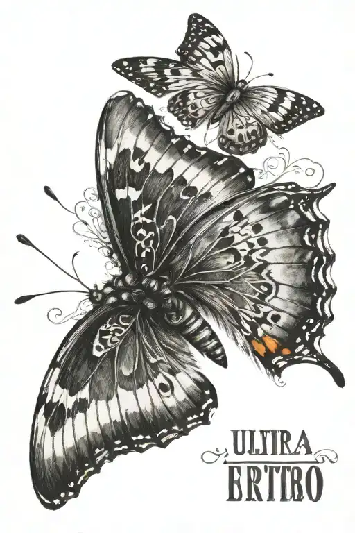 A Butterfly Made Of Roman Numerals Representing Your Birthdate