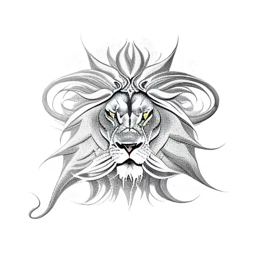 A Mythical Creature Combining The Strength Of A Lion And The Fierceness Of A Dragon