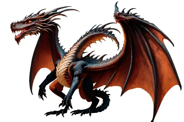 Dragon Wings Spread Out Front Incorporated