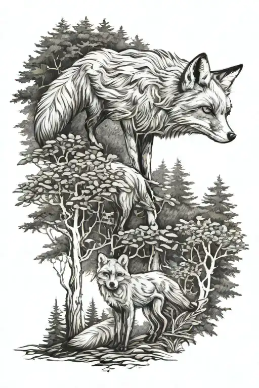 Fox Forest Trees Looking