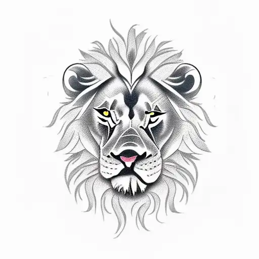 Lion With Rose In Hise Mouth