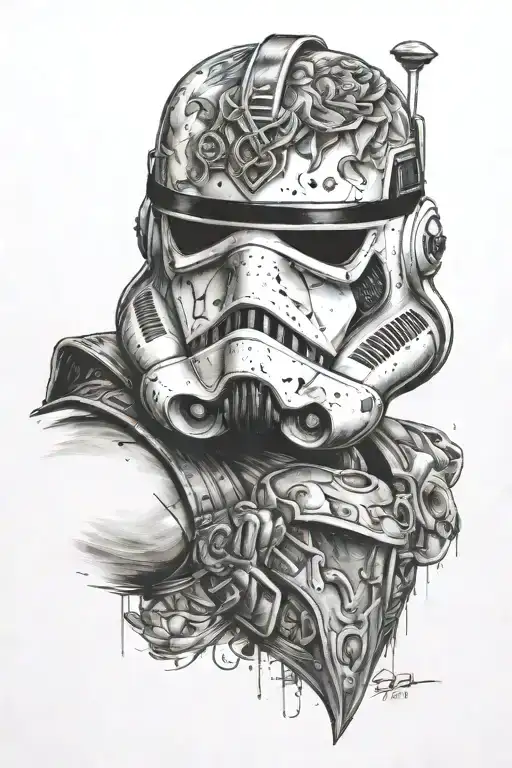 A Mashup Of A Star Wars Stormtrooper Helmet And A Luchador Mask