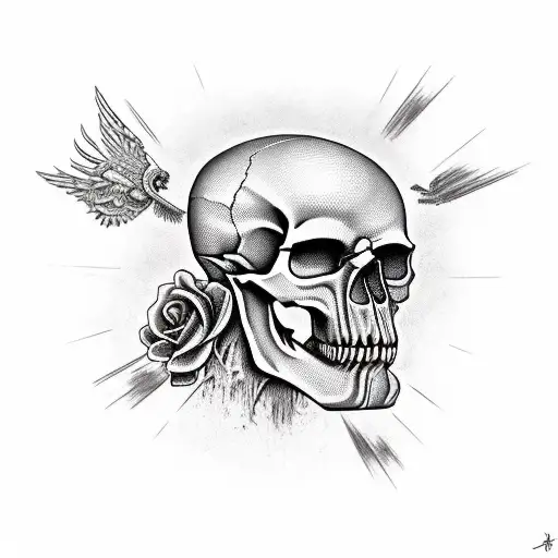 Skull With Bike Handels