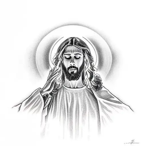 Jesus Kneeling Praying