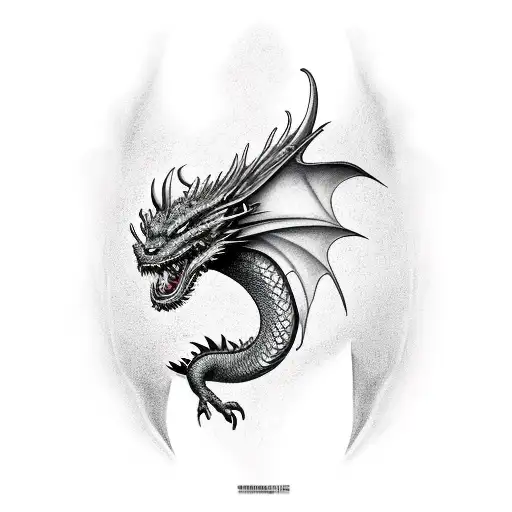 Dragon Breaking Out Of Skin