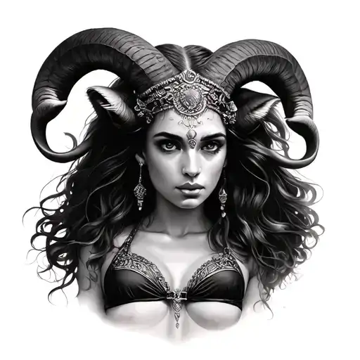 Aries And Taurus Goddess Sexy Fit Bikini Clear Simmetric Face