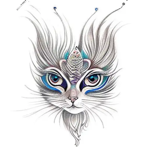 Peacock Feather Cat Eyes
