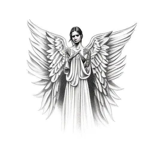 Angel Holding His Dead Wife