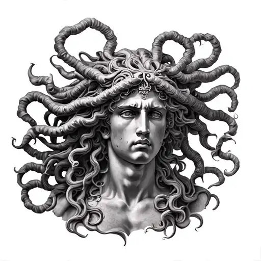 Medusa Greek Mythology Chest Piece