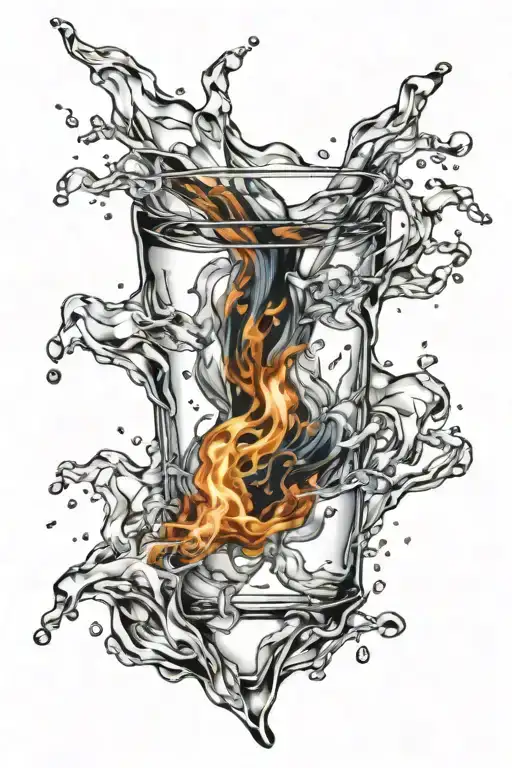 Smoke Broken Glass Water Fire