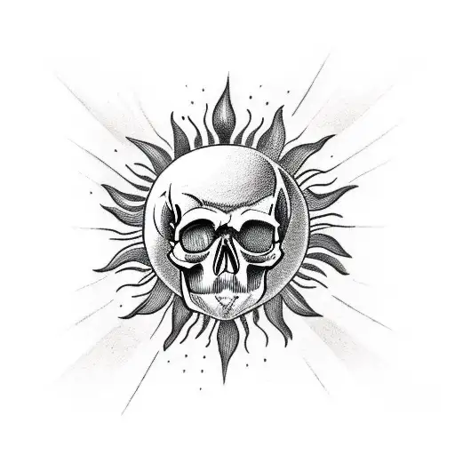Skull With Sun