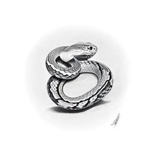 Snake Wrapped Around Rugby Ball