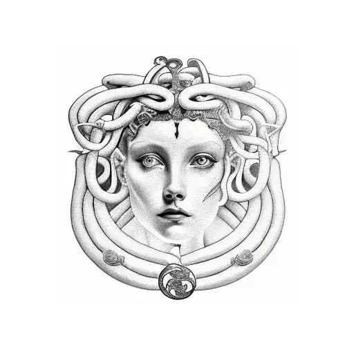 Libra Sign With Medusa