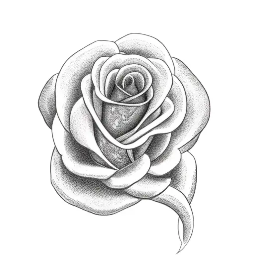 Snake Arround Red Rose