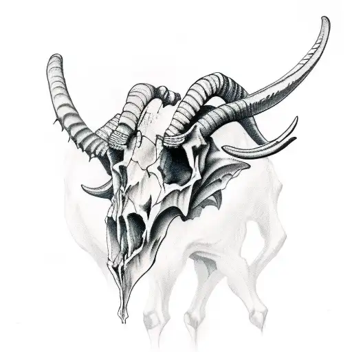 Demonic Goat Skull Horrifying