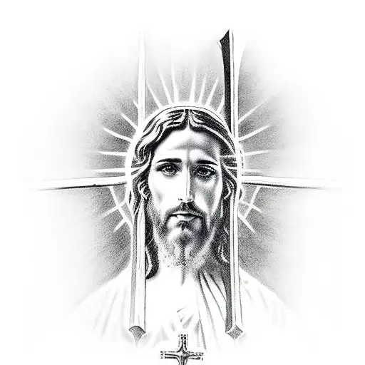 Jesus On A Cross That Is A Sword