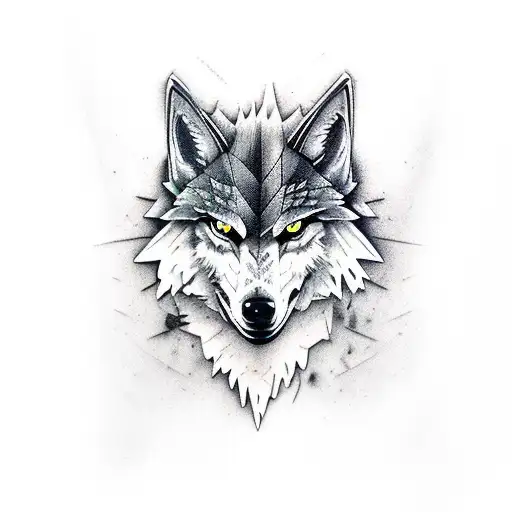 Witcher Wolf Tattoo With Witcher Signs