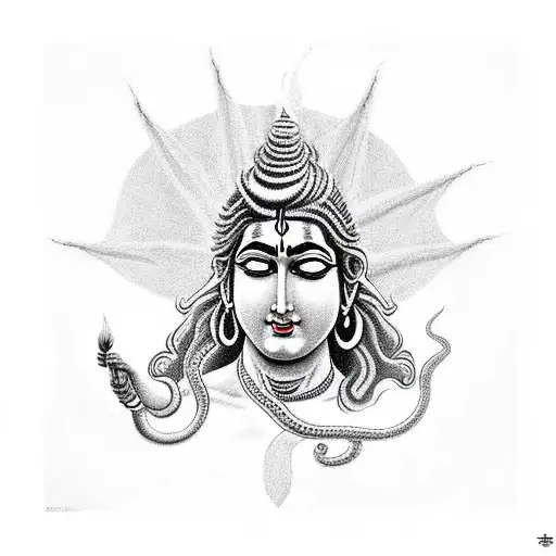 Lord Shiva With His Snake