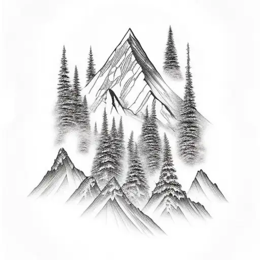 Mountain Scene With Elk