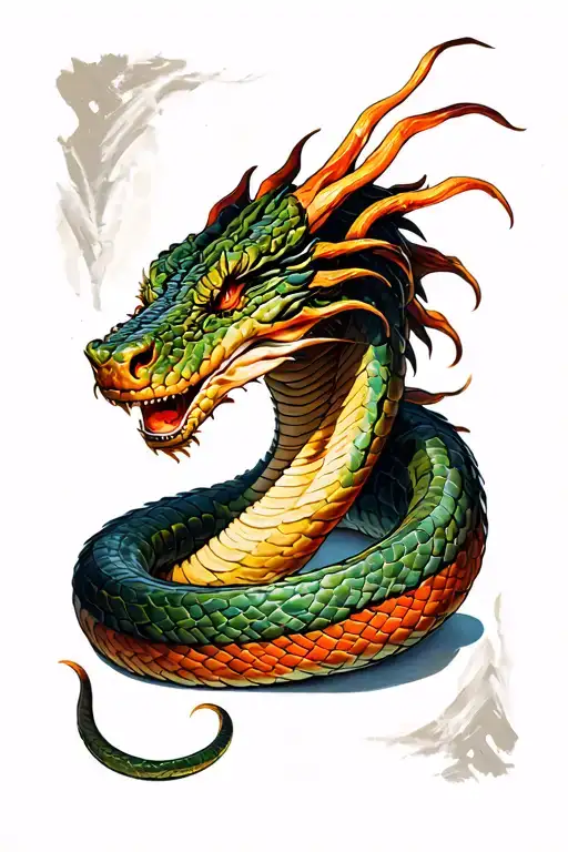 A Dragon Snake Coiled