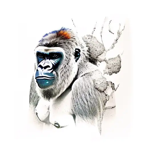 Silver Black Gorilla Transforming In Bee