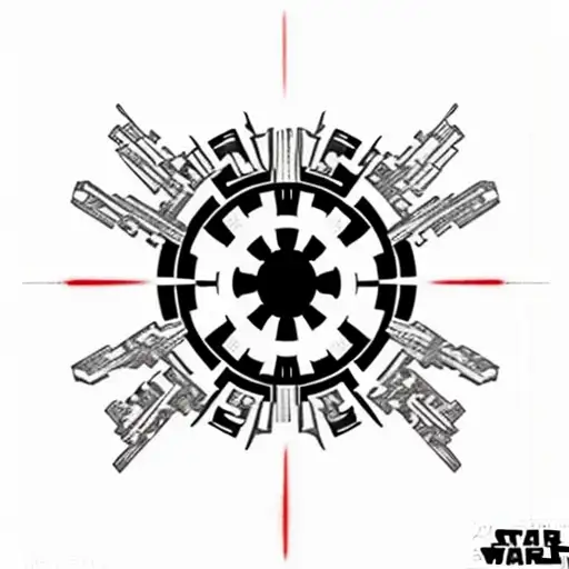 Star Wars Imperial Logo Surrounded By Flowers