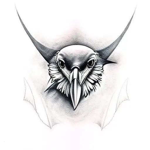 Raven With Lines Through It