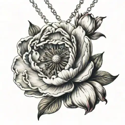 Necklace Out Of Peonies And Cosmo Flower