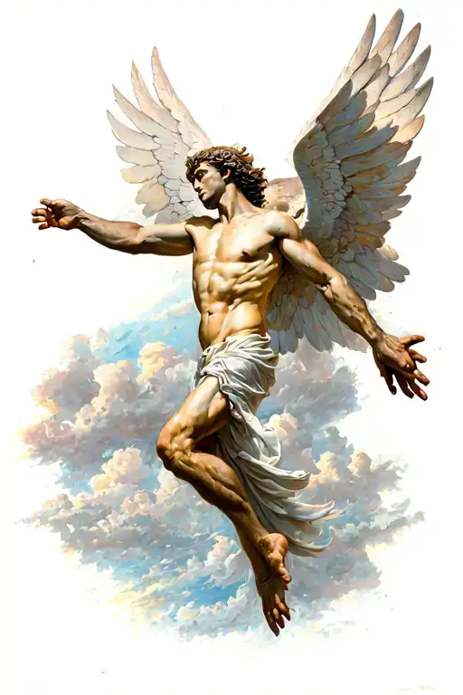 Icarus Falling From The Sky Surrounded