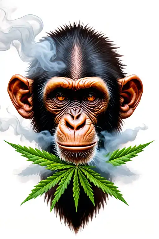 Old Monkey Smoking Weed