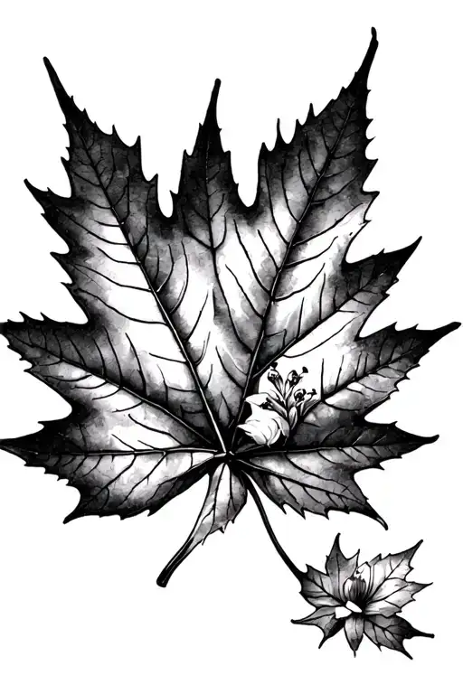 Floral Maple Leaf