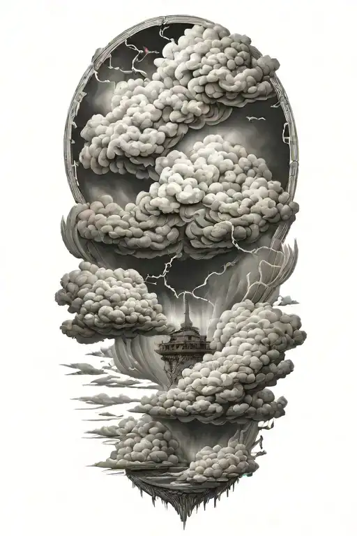 Zues Raging Storm Clouds Surrounding