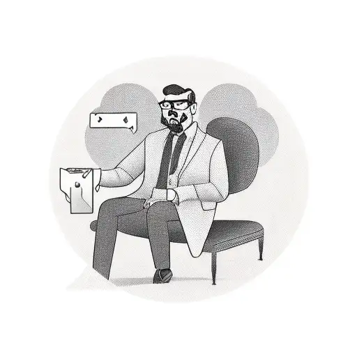 Man With Suit Sitting On Money And Thinking To Earn More Money