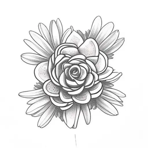 A Snake Wrapping Around The Stem Of A Daisy