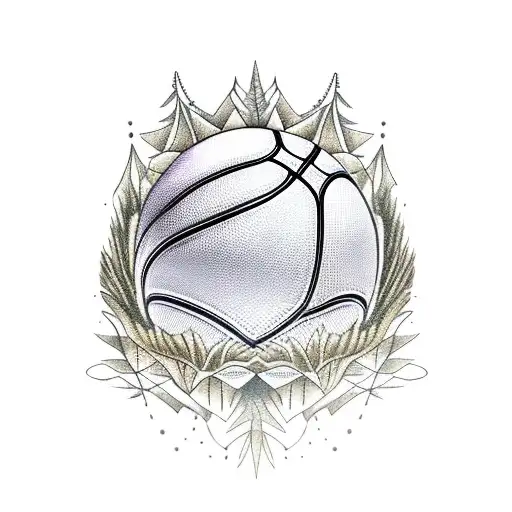 Basketball Player With A Mountain Backdrop