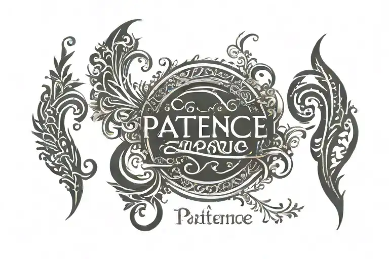 Patience And Mercy Inscription In Arabic Language