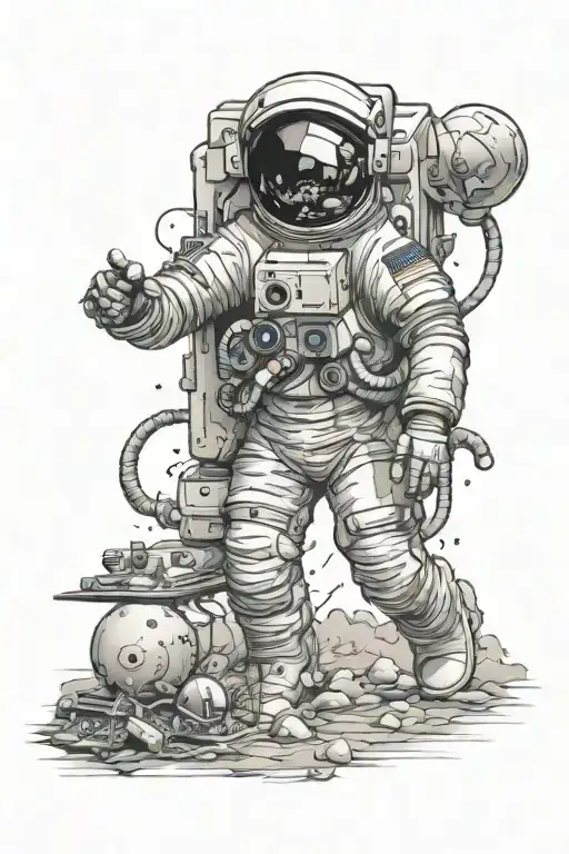 Astronaut On Computer