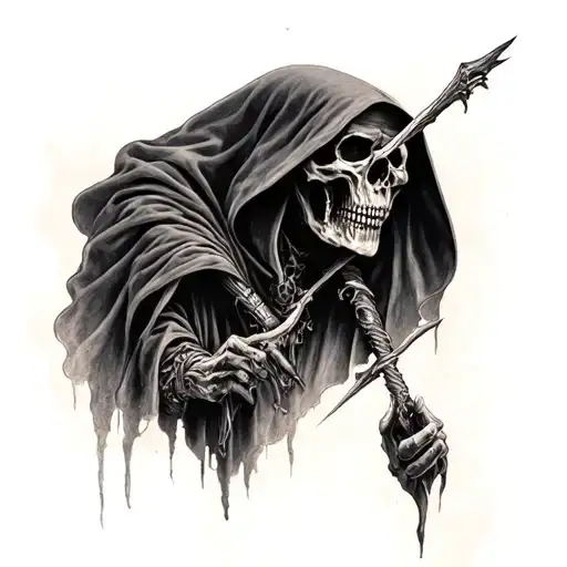Grim Reaper Taking A Soul Leaving