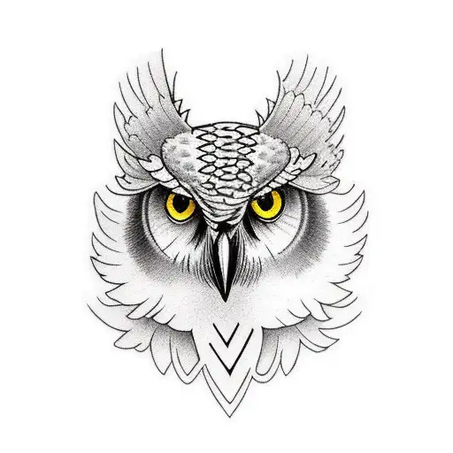 Watching Owl Half Sleeve