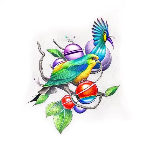 Three Birds Vine Rainbow