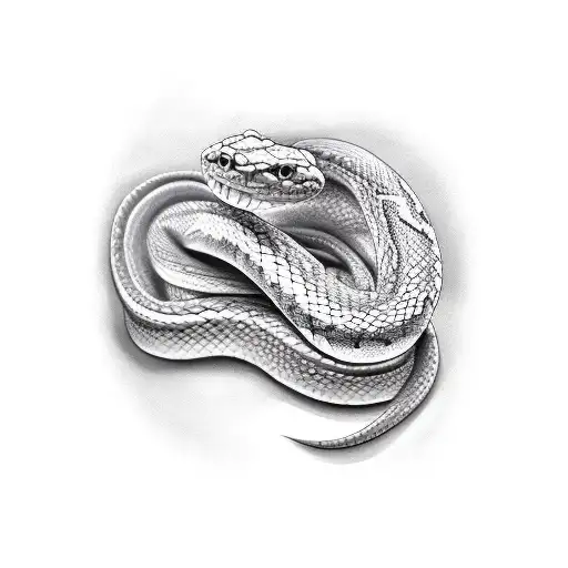 A Snake Bitting Skin