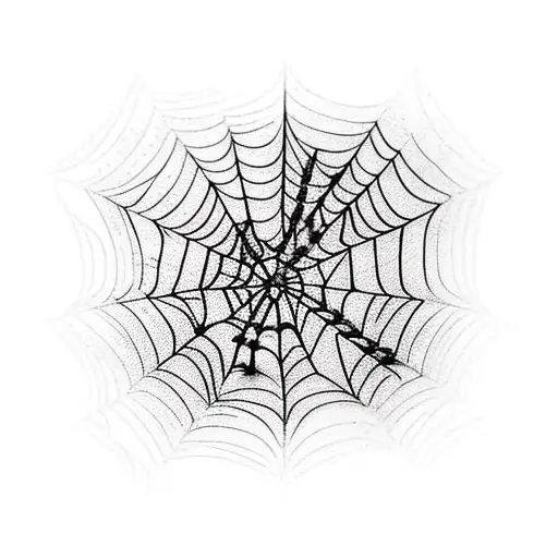 Spider Web With 8 Spider One Being A Mum And One Being A Dad And 6 Being The Kids