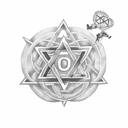 Paratroopers Landing On A Warzone With The Star Of David