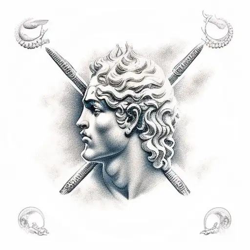 Greek Gods On Olympus Watching Icarus Falling